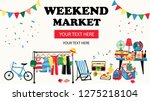 Weekend Market Banner With...