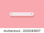 3d search bar. browser button... | Shutterstock .eps vector #2020283837