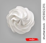 whipped cream swirl on gray... | Shutterstock .eps vector #1923021251
