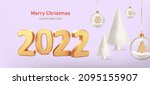 happy new year 2022. numbers... | Shutterstock .eps vector #2095155907