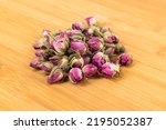 Dehydrated Pink Rose Buds On A...