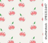 Vector Pattern With Apples For...