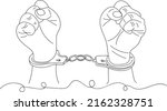 Handcuffs Logo  Outline Sketch...
