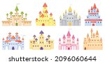 cartoon medieval castles ... | Shutterstock .eps vector #2096060644