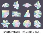 wrinkled holographic stickers ... | Shutterstock .eps vector #2128017461