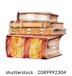 Beautiful Book Stack With...