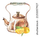Vintage Teapot  With Lemons...