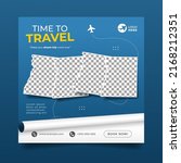 modern travel banner for... | Shutterstock .eps vector #2168212351