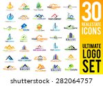 real estate logo set   creative ... | Shutterstock .eps vector #282064757