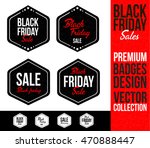 black friday logo badge and... | Shutterstock .eps vector #470888447