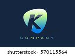 k letter logo. oval shape... | Shutterstock . vector #570115564