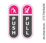 Push And Pull For Door Sign In...