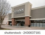 Small photo of Cary, North Carolina, United States - 24 Feb 2024: Joann fabrics and crafts entrance in Cary, NC.