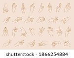 vector hand gestures set of... | Shutterstock .eps vector #1866254884