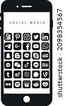 logo social media  logo de... | Shutterstock .eps vector #2098354567