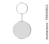blank round metal keychain... | Shutterstock .eps vector #704543011