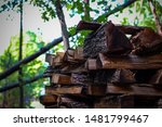 Pile Of Fire Wood Stacked Neatly