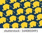 Elephant Pattern Yellow And...
