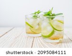 Iced Honey And Lime Soda With...