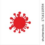 stop  coronavirus  red... | Shutterstock .eps vector #1716110554