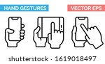 hands with device smartphone... | Shutterstock .eps vector #1619018497