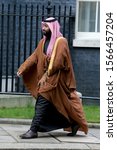 Small photo of London, United Kingdom-Mars 7 2018: Saudi Crown Prince Mohammad bin Salman bin Abdulaziz Al Saud visits 10 Downing Street in London, UK.