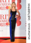 Small photo of London, United Kingdom-February 21, 2018: Hailey Baldwin attends the BRITS Awards at the O2 Arena in London, UK.