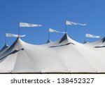 White Marquee Tent With Waving...