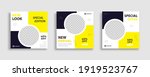set of editable minimal square... | Shutterstock .eps vector #1919523767