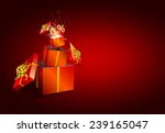 present box. open gift with... | Shutterstock .eps vector #239165047