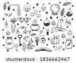 witchcraft  magic background... | Shutterstock .eps vector #1836662467