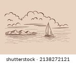 seascape. landscape  sea ... | Shutterstock .eps vector #2138272121