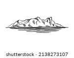 arctic landscape. icy mounts ... | Shutterstock .eps vector #2138273107