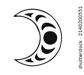 esoteric symbols moon. alchemy... | Shutterstock .eps vector #2140200551