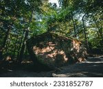 Small photo of Large Boulder at Flume Gorge, New Hampshire, USA.
