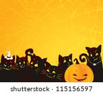 halloween background with black ... | Shutterstock .eps vector #115156597