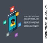 online dating service  virtual... | Shutterstock .eps vector #362053991