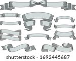 set of vintage ribbons and... | Shutterstock .eps vector #1692445687