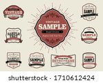 set of retro vintage badges and ... | Shutterstock .eps vector #1710612424