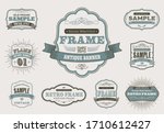 set of retro vintage badges and ... | Shutterstock .eps vector #1710612427