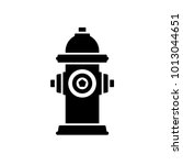 Fire hydrant icon. Black, minimalist icon isolated on white background. Fire hydrant simple silhouette. Web site page and mobile app design vector element.