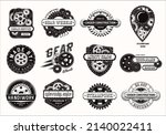 set of monochrome vintage label ... | Shutterstock .eps vector #2140022411
