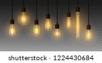 set of realistic glowing lamp... | Shutterstock .eps vector #1224430684