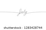 july handwritten inscription.... | Shutterstock . vector #1283428744