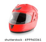 Motorcycle Helmet Over Isolate...