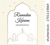 ramadan kareem   gold and white | Shutterstock .eps vector #1701115864