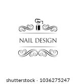 nail art studio. template for... | Shutterstock .eps vector #1036275247