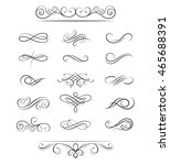 hand drawn decorative curls and ... | Shutterstock .eps vector #465688391