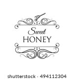 sweet honey vintage filigree... | Shutterstock .eps vector #494112304