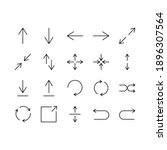 arrows icons. set of vector... | Shutterstock .eps vector #1896307564
